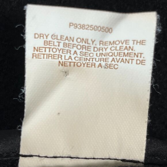 GUESS BY MARCIANO Black Drape Wool Blend Jacket Womens L Open Front Overcoat - Picture 6 of 6